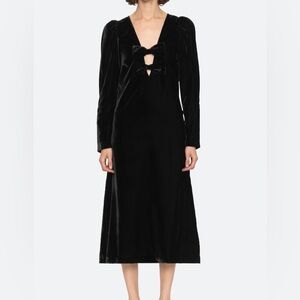 Sea NY Women’s Paloma Velvet Dress, Size S, Back Color